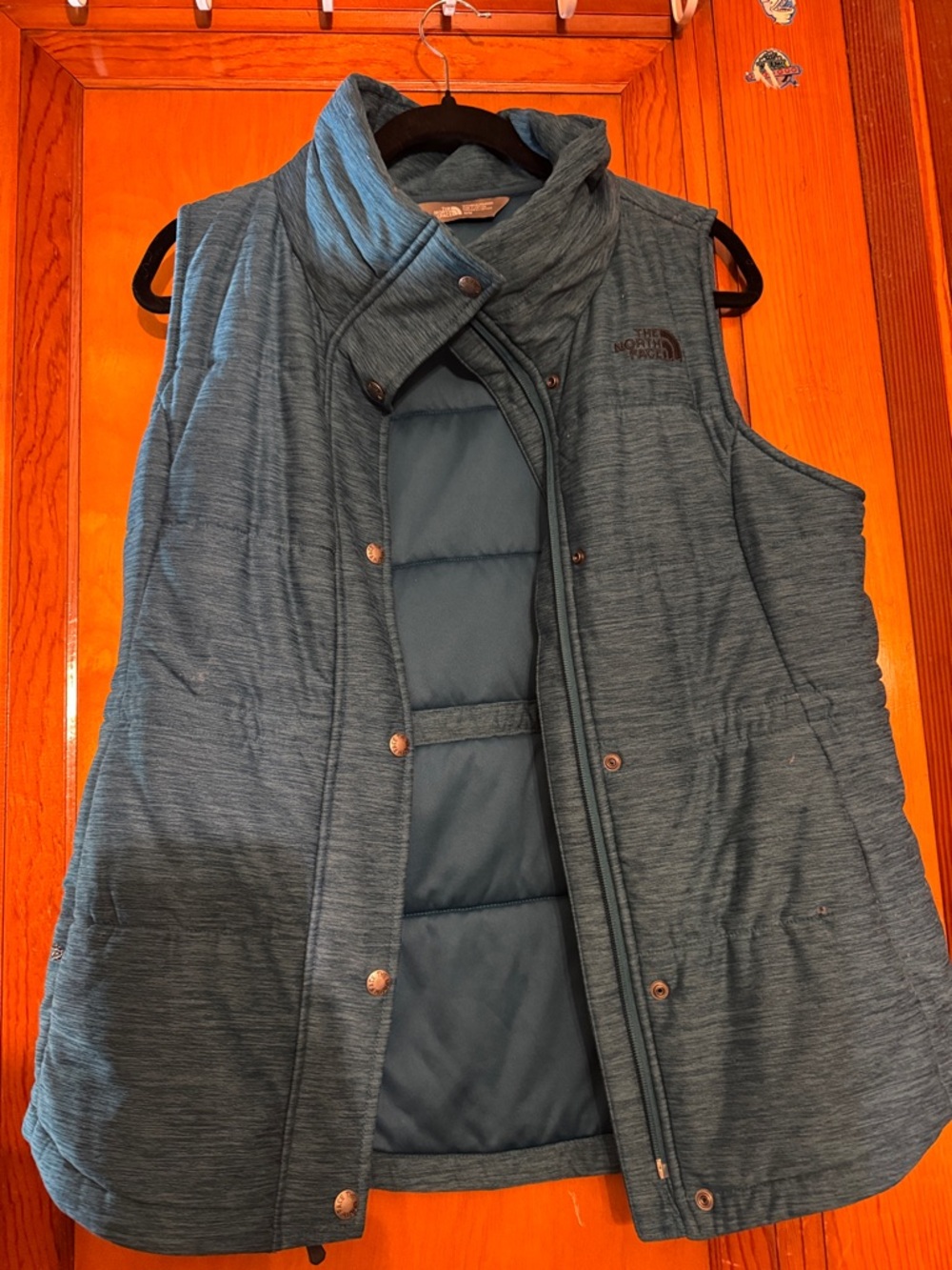 The North Face Teal Quilted Sleeveless Vest